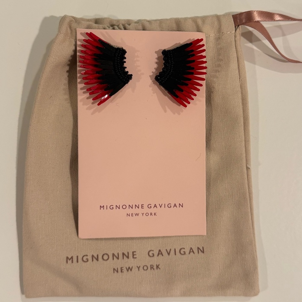 Mignonne Gavigan Black and Red Mini Madeline Earrings